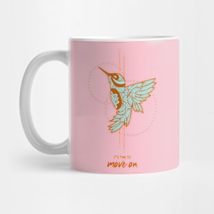 Humming bird Moving on mandala Mug